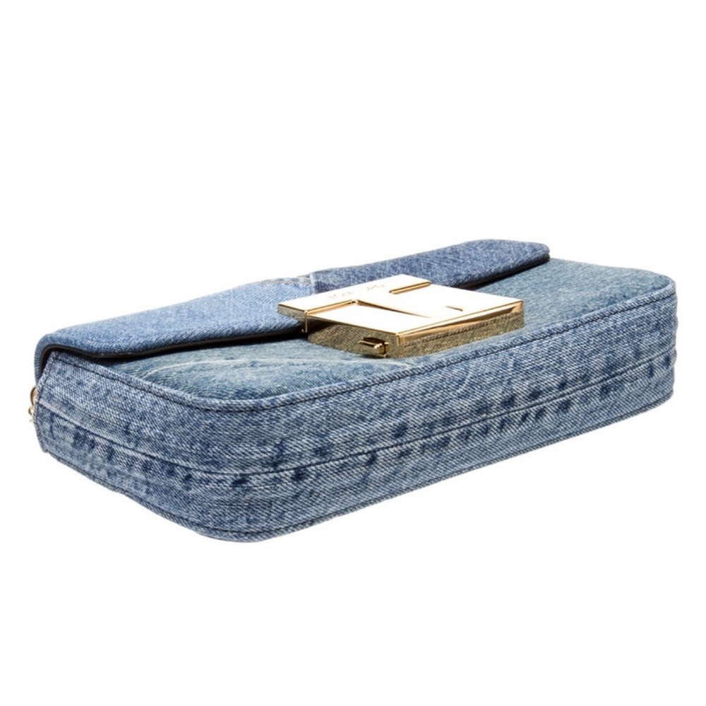 Tom Ford Blue Denim Patchwork Shoulder Bag - Picture 5 of 9